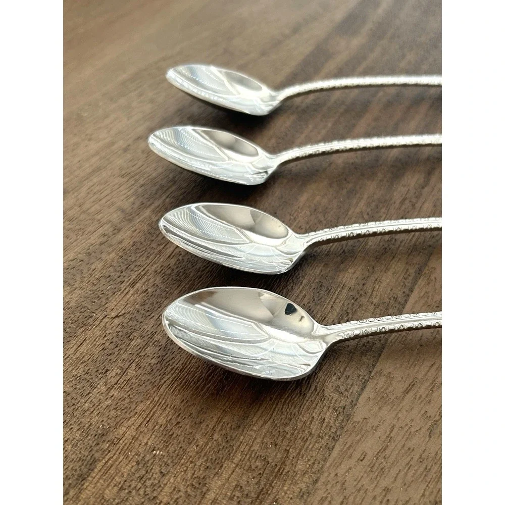 Reed & Barton Englefield Iced Tea Spoons Set Of 4 Stainless Glossy